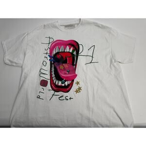 Travis Scott Astroworld Tour Cactus Jack Mouth T-Shirt White XL